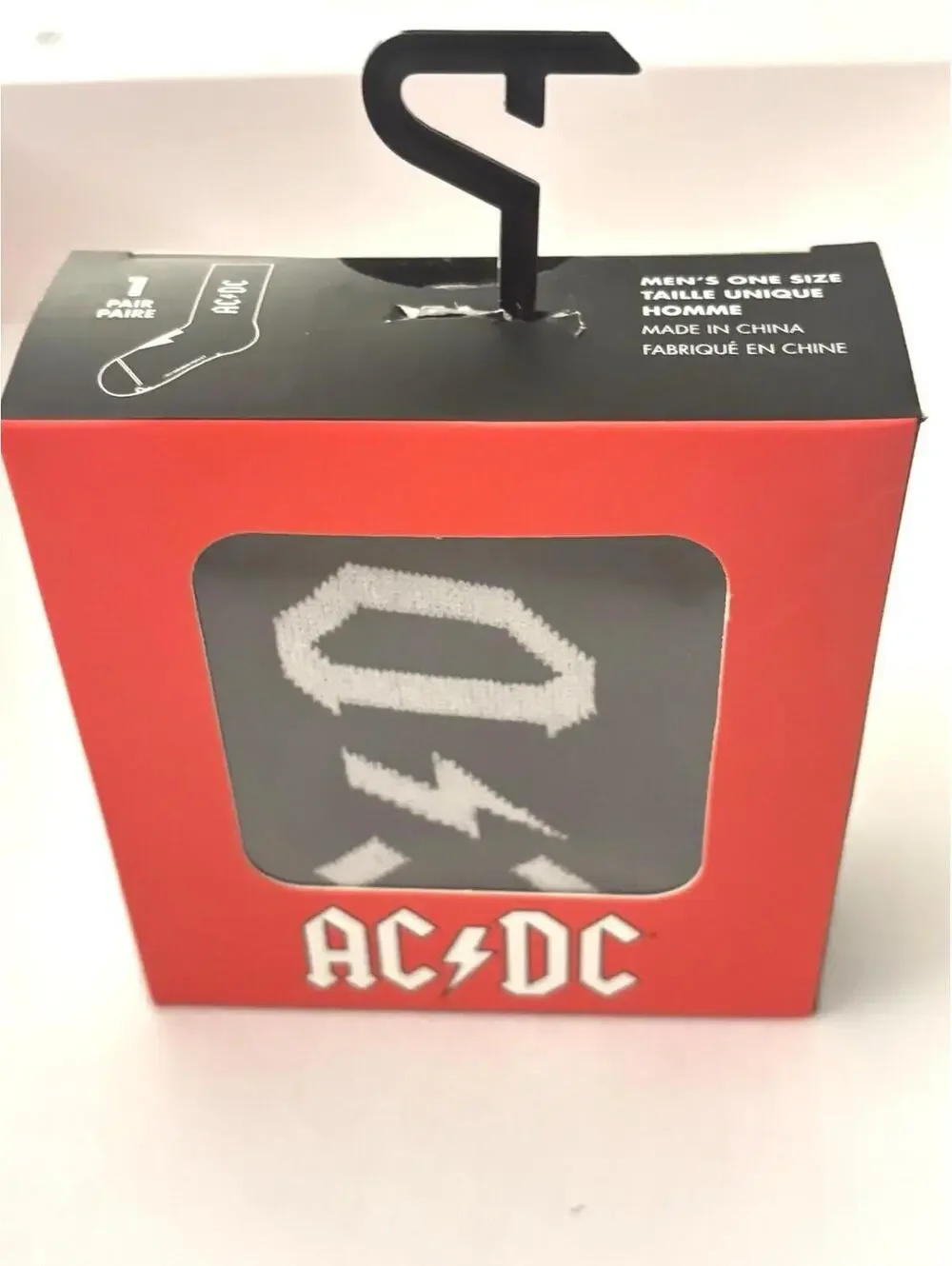 AC/DC Socks 1 Pair One Size Fits Most Music Giftable Box Rock Band Fan Gift NEW